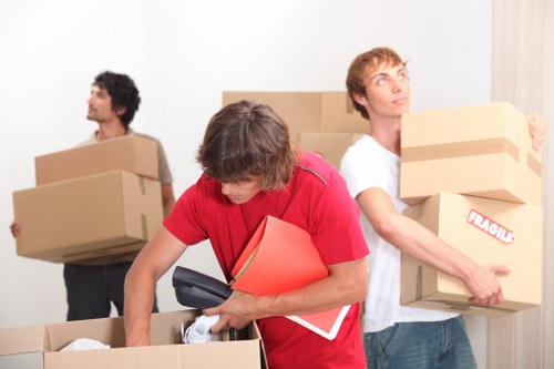 Packed removal van supporting a residential move in Kew