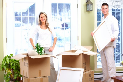 Office furniture and equipment prepared for a Kew move