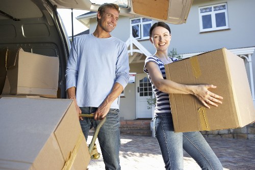 Careful loading of furniture by a Man With Van Kew team