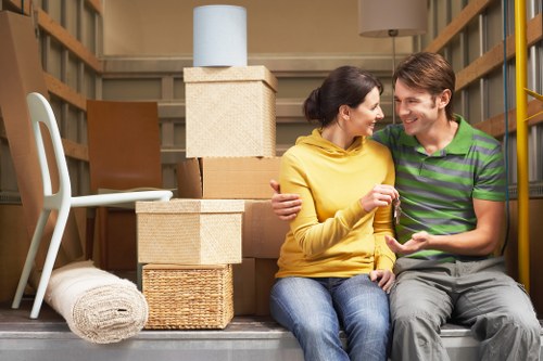 Careful loading of household furniture for a Kew relocation